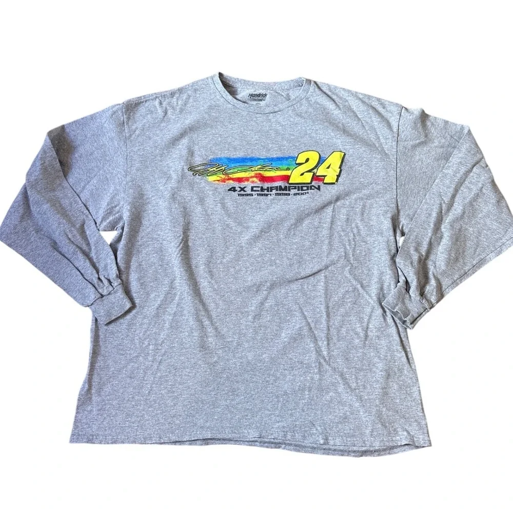 Hendrick Motorsports Jeff Gordon T-Shirt Mens Grey Racing Graphic‎ SIZE XXL